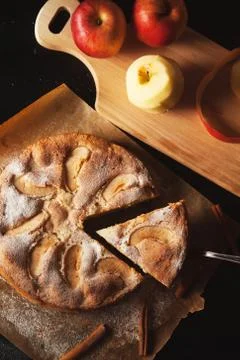 Handmade apple pie Stock Photos