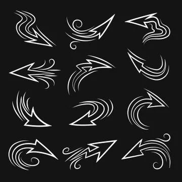 Handmade Arrow set Stock Illustration