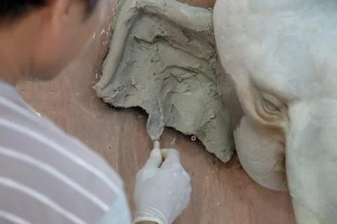 Handmade art object to make statue cement Stock Photos