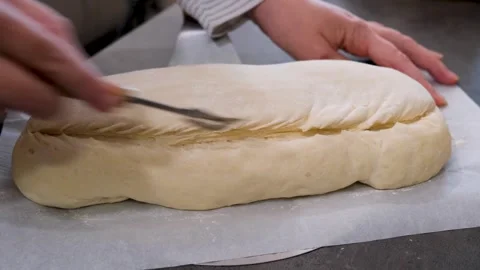 Handmade Artisan Bread Dough Ready for Baking Stock Footage 340653102
