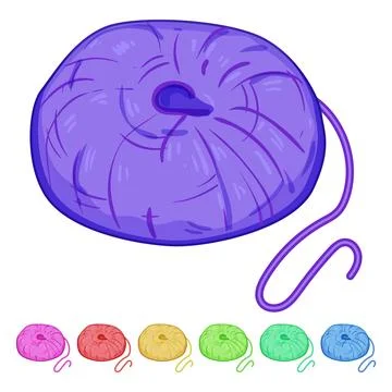 Handmade ball yarn cartoon vector graphic Stock Illustration