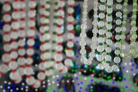 Handmade Beaded Nacklece. Stock Photos
