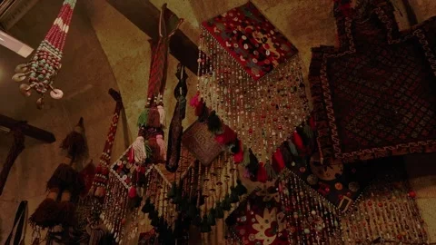 Handmade Beaded Textiles and Wall Hangings in Traditional Turkish Decor Shop Видео 347983669