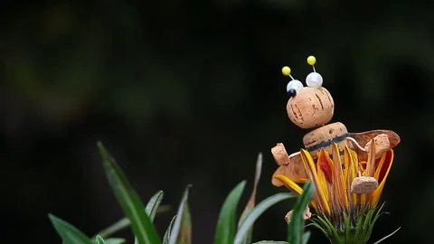 Handmade bee flower tree background hd footage Video stock 119640428