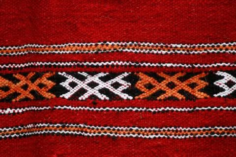 Handmade blanket with color pattern Stock Photos