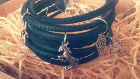Handmade bracelet video Stock Footage 147918973