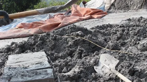 Handmade brick production Stock Footage 49699537