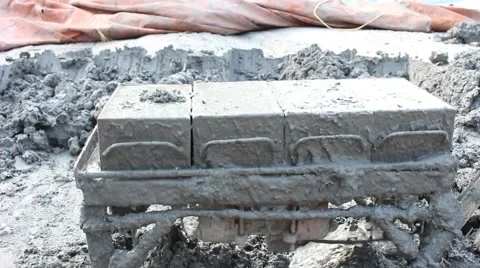 Handmade brick production Stock Footage 49699668