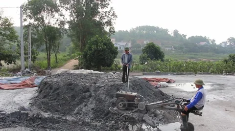 Handmade brick production Stock Footage 49715098