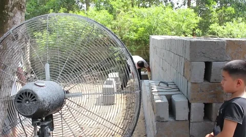 Handmade brick production Stock Footage 52373723