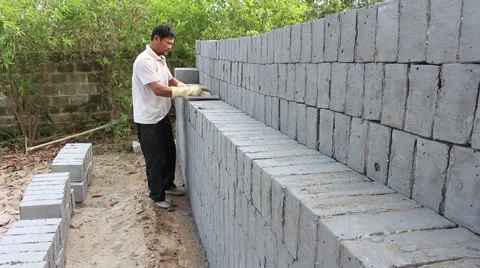 Handmade brick production Stock Footage 52373771