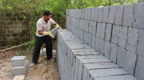 Handmade brick production Stock Footage 52375235