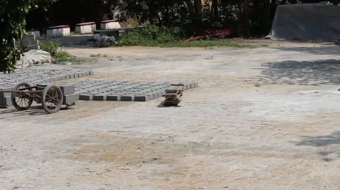 Handmade brick production Video stock 52375256