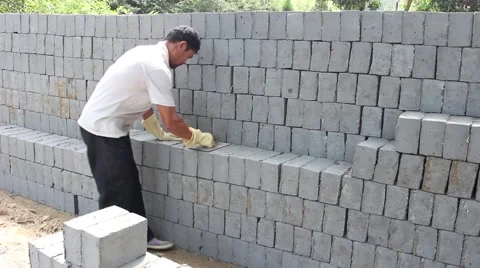 Handmade brick production Video stock 52375870