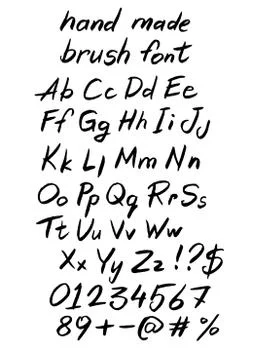 Handmade brush vector font イラスト素材