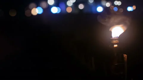 Handmade candle in the dark Stock Footage 63109664