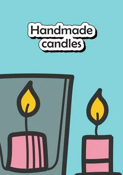 Handmade candles brochure Illustrazione stock