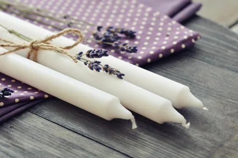 Handmade candles Stock Photos