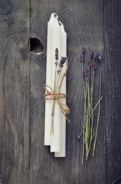 Handmade candles Stock Photos