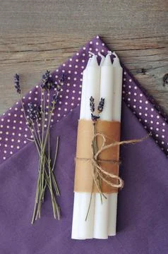 Handmade candles Stock Photos