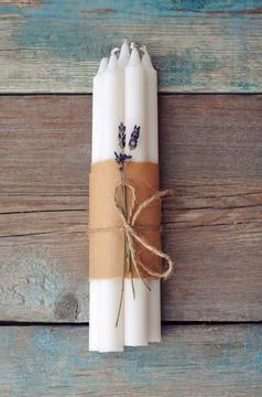 Handmade candles Stock Photos