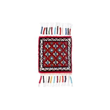 Handmade carpet o a white background Stock Photos
