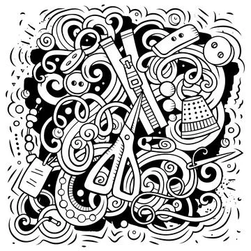 Handmade cartoon vector illustration イラスト素材