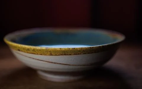 Handmade ceramic bowl empty 写真素材