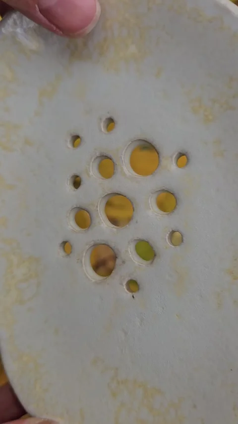 Handmade Ceramic Soap Dish With Drainage Holes Video stock 324595238