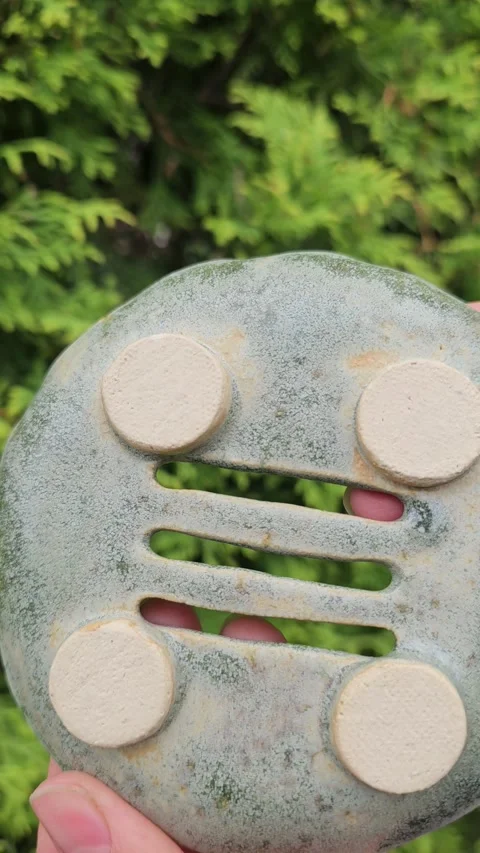 Handmade ceramic soap dish with drainage holes Video stock 324999766