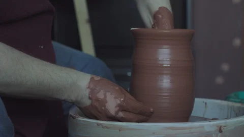 Handmade in a ceramic workshop Stock Footage 109284282