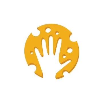 Handmade cheese logo Stock Illustration