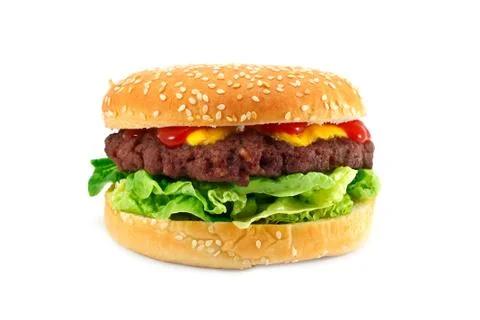 Handmade cheeseburger Stock Photos