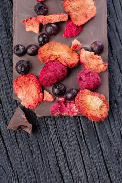 Handmade chocolate bar Stock Photos