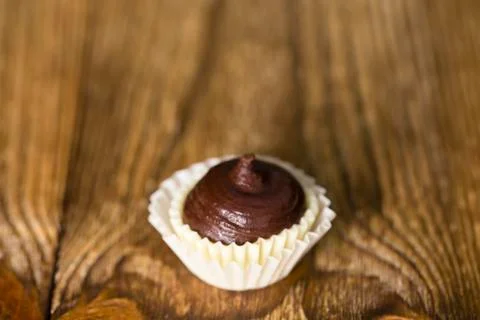 Handmade chocolate candy. Stock Photos