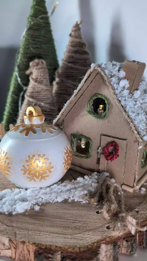 Handmade Christmas composition 스톡 동영상 301088596