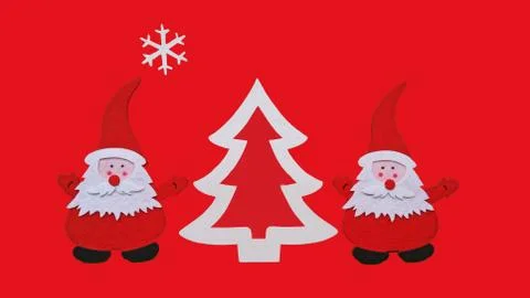Handmade christmas composition. Stock Illustration