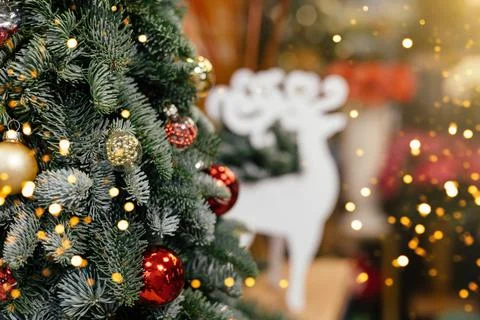 Handmade Christmas tree on a blue background. Stock Photos