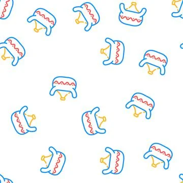 Handmade clay crockery vector seamless pattern Stock Illustration
