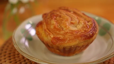 Handmade Coconut Tart presented with 360 angle rotation Stock Footage 274865015