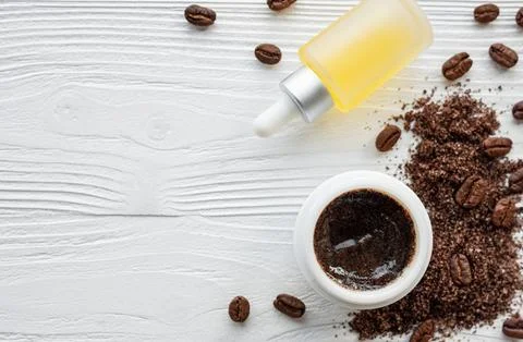 Handmade coffee scrub. Stock Photos