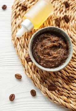 Handmade coffee scrub. Foto stock