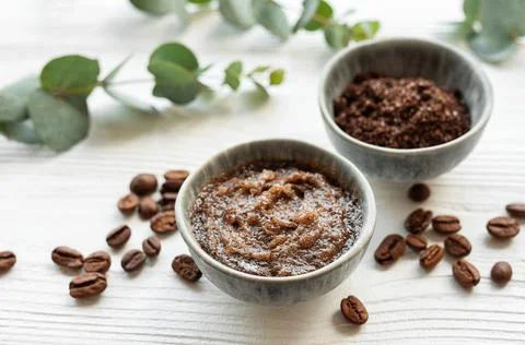 Handmade coffee scrub. Foto stock