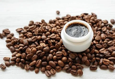 Handmade coffee scrub. Stock Photos