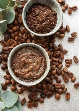 Handmade coffee scrub. Foto stock