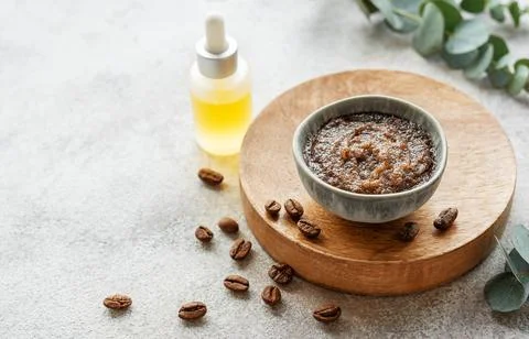 Handmade coffee scrub. Stock Photos