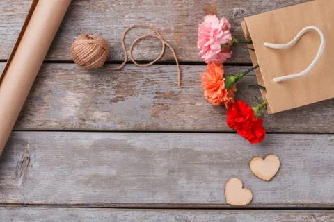 Handmade concept flat lay. Stock Photos