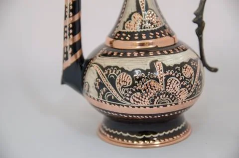 Handmade Copper Pitcher Stock Photos