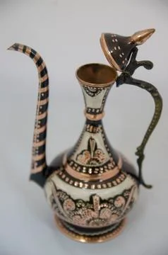 Handmade Copper Pitcher Stock Photos