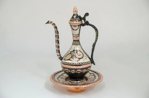 Handmade Copper Pitcher Stock Photos